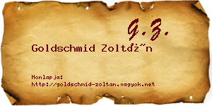 Goldschmid Zoltán névjegykártya