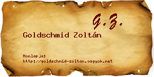 Goldschmid Zoltán névjegykártya